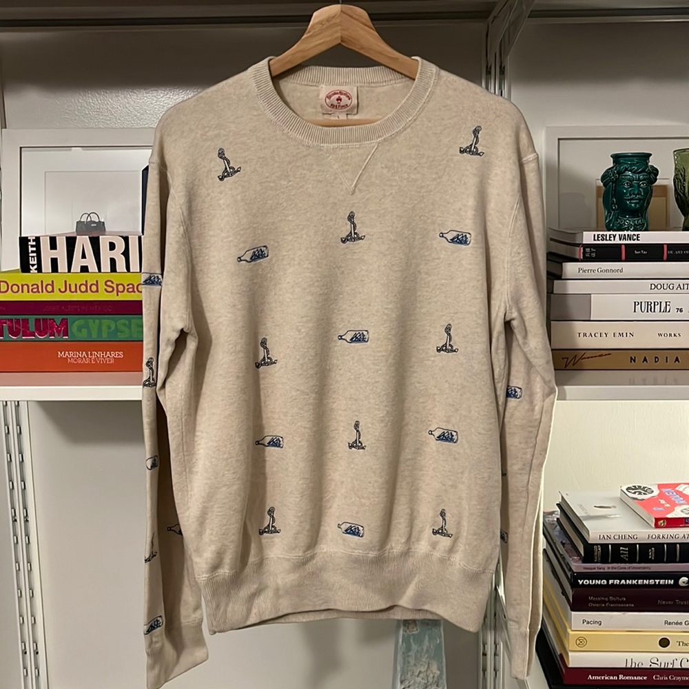 Brooks Brothers Embroidered Sailboat Sweater